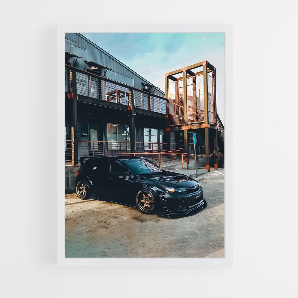 Poster Wrx sti hatchback élégant – affiche Subaru (vue 3)